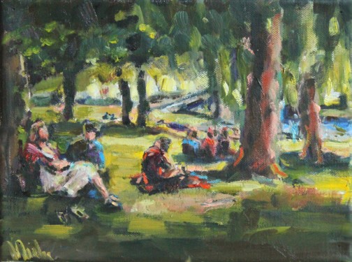 park bij Dom-museuminsel, Mieke van Zundert, studie, 2010