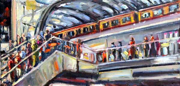 hauptbahnhof Berlin, mieke van zundert, studie, 2010, plein air