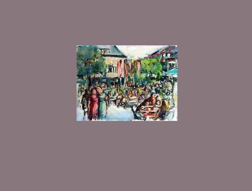 plein air geschilderd tijdens aardbeienfeesten 2012