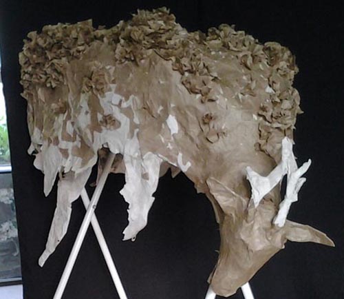 beest, mieke van zundert, beeld papiermach;e corso methode